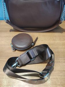 H&amp;M Brown shoulder Bag with Coin Pouch