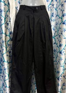Korean Wide-Leg Black Pants
