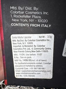 Colorbar Lipstick - Sinful Matte