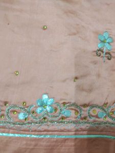 Elegant Peach rajputi poshak