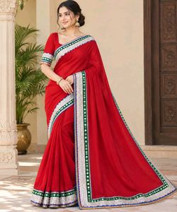 Elegant Red Silk Saree