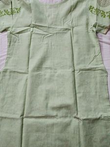 Light green straight kurta for women