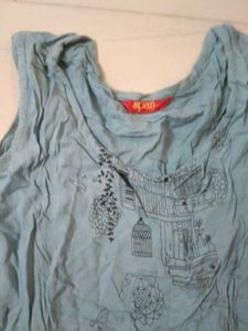 Span Blue Relaxed Fit kurta