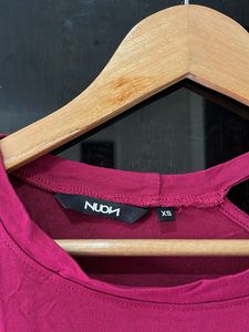 Stylish Pink Cold-Shoulder Top