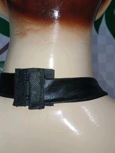 (100)Strappy Faux Leather Bra Top
