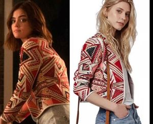 Original Topshop geometric embroidered jacket