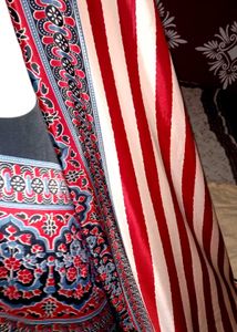 satin silk ajrakh saree