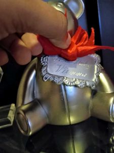 Silver Teddy Bear Figurine