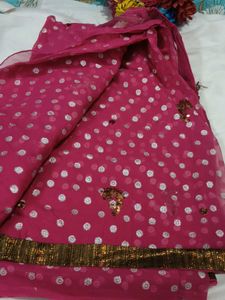 Beautiful Pink Saree with blouse