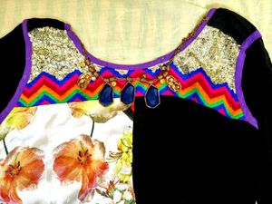 Colorful Statement Kurta With Sequins