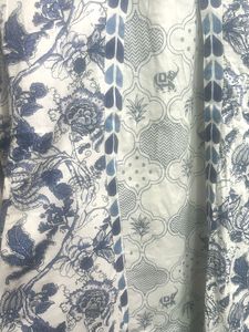 soft cotton Blue Floral Print Long Kurta with pant