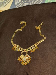 Colorful Rhinestone Necklace &amp; Earring Set