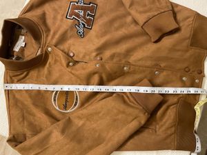 Aeropostale Varsity Jacket (Brown Suede)