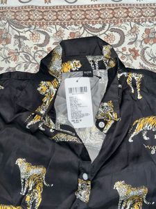 Stylish Black Animal Print Shirt