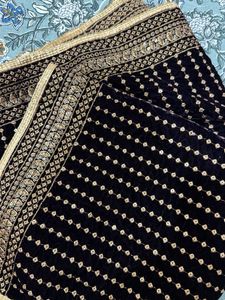 Elegant Embroidered Velvet dupatta