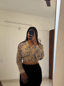 Floral Wrap Crop Top