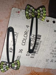 Sparkling Bow Hair Clips