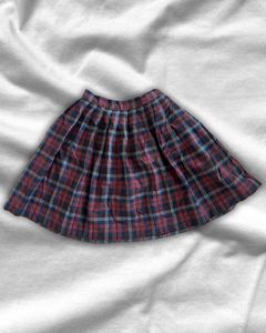 Vintage Plaid Skirt with pocket