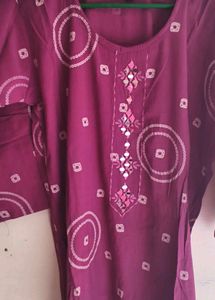 Embroidered Mirror Work Kurta
