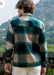 Men's Green Plaid Casual Shirt
