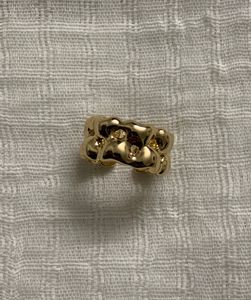 Chunky Abstract Gold Toned Statement Ring