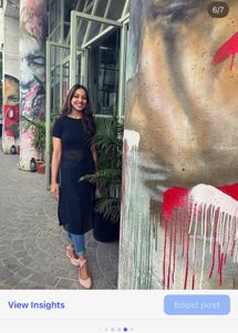 Chic Black Sheer Panel Kurta