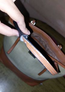 Allen Solly Tan Tote Bag