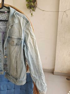 Denim Jacket With Embroidery On Back
