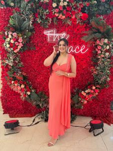 Elegant Coral Gown