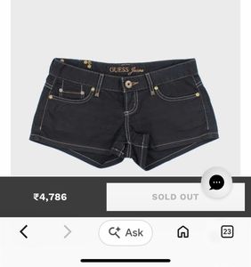 Guess Jeans Black Mini Denim Shorts