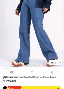 GLITCHEZ ✨️Flared Blue Denim Jeans