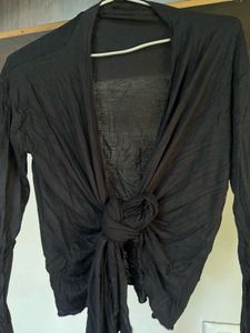 Black Tie Front Cardigan