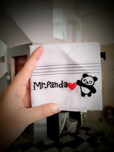 coustmize Embroidered 'Mr. Handsome' Handkerchief