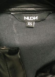 Black Leather Crop Jacket XS
