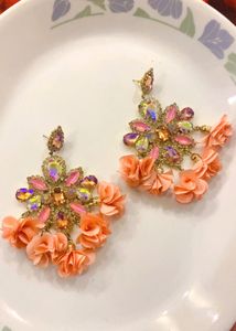 New Stunning Floral Statement Earrings