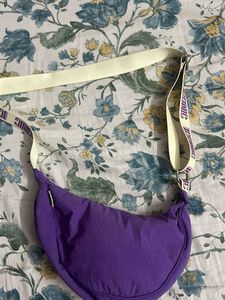 Purple Crescent Shoulder Bag