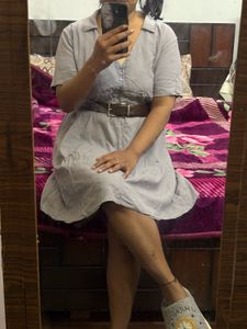 Casual Grey Mini Dress