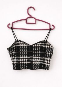 Cute Black Crop Top And Skirt Outfit Set