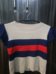 Striped Short Sleeve Top