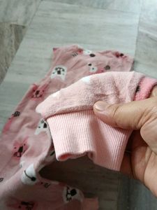Cute Pink Cat Sleepsuit