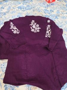 Purple lucknowi Chikankari corset