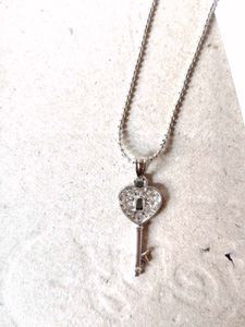 Heart Key Charm Necklace