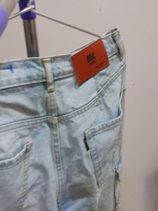black and blue denim jeans pair ilof two in very g