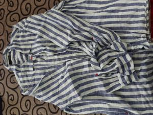 Blue &amp; White Striped Shirt