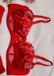 Red Lace sexy bra &amp; Panty Set