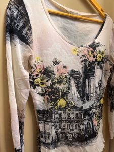 Whimsical Printed Long Sleeve Top