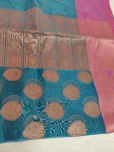 Beautiful Teal &amp; Pink Saree