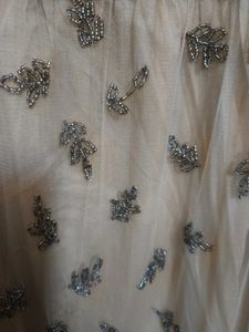 Festival wedding spl Beige Net Party Handwork Gown