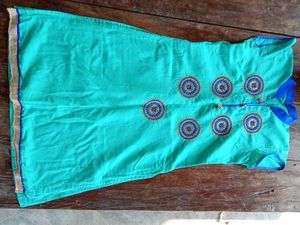 Embroidered Teal Kurta and pant set