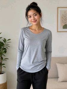 Cozy Striped Long Sleeve Top